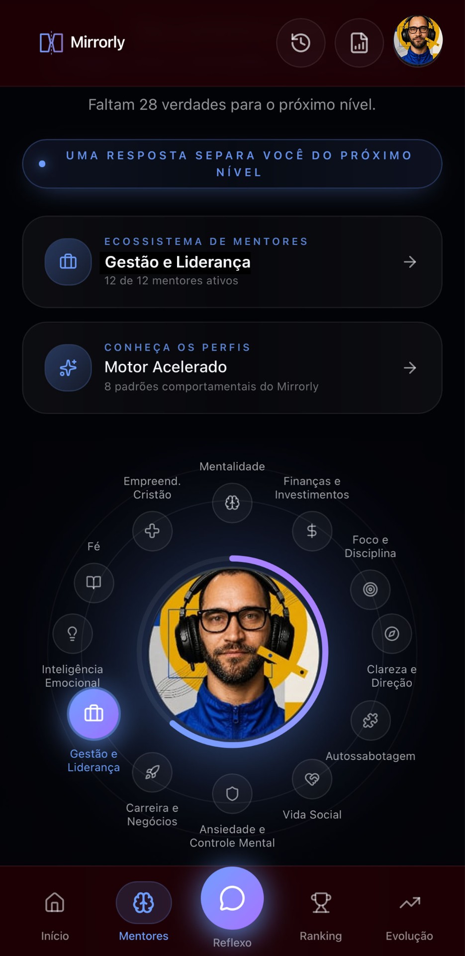 Tela Mentores do Mirrorly